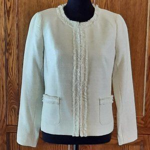 Talbots Cream Tweed Jacket (NWOT) - size 8P